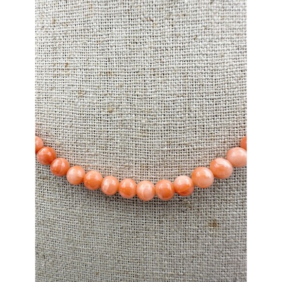 Vintage 12k Gold Filled Natural Salmon Coral Bead Necklace 16.75” - Picture 4 of 8